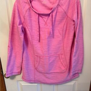 Exertek Women's Vibrant Pink Cowl Neck Sweater Size MP Excellent Condition